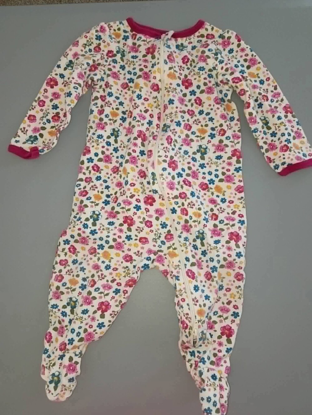 Wonder Nation 6/9m Baby Girls Floral Sleeper
